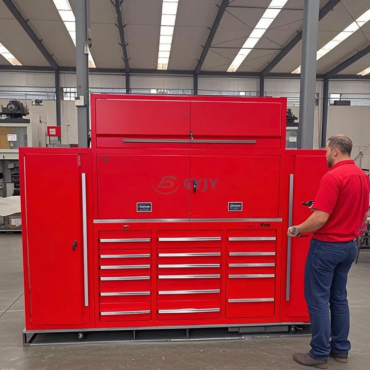 Mobile per attrezzi da garage rosso