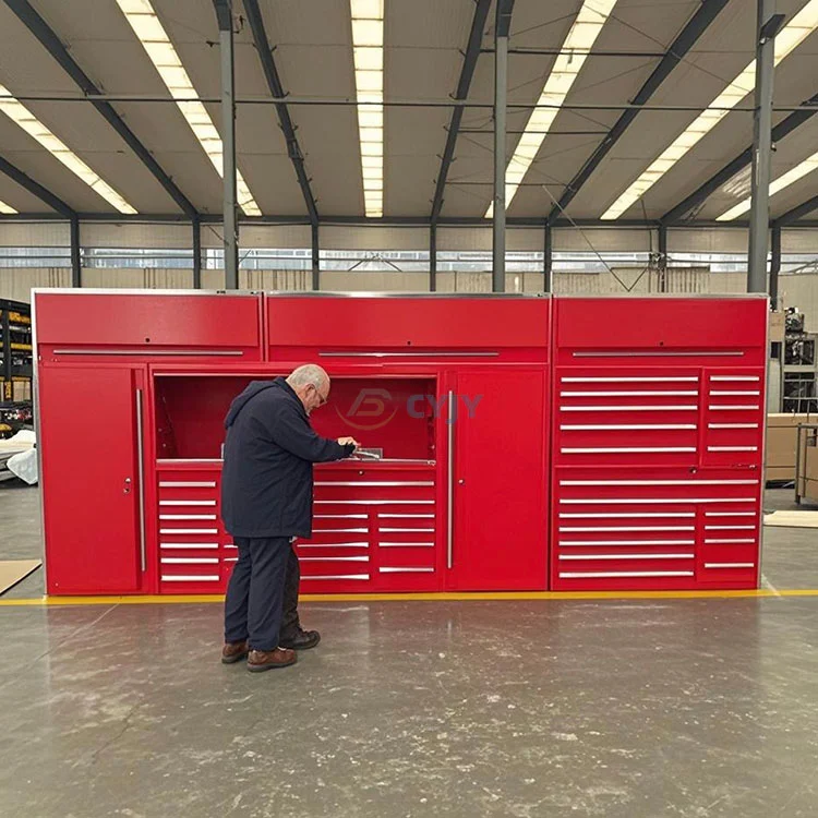 Gabinetto di combinazione di strumenti rossi
